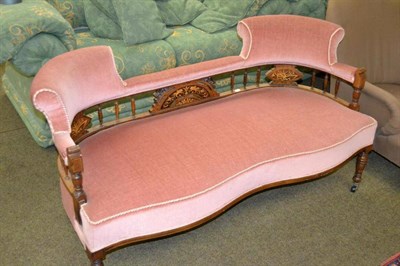 Lot 602 - Edwardian inlaid sofa