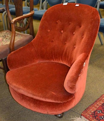 Lot 607 - Upholstered Victorian nursing chair