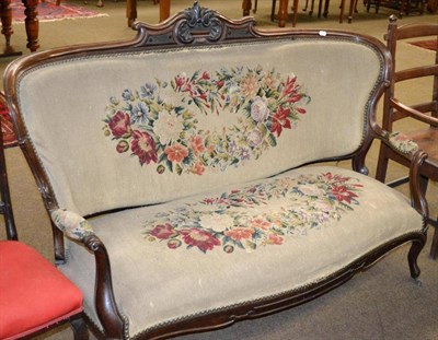 Lot 610 - Late 19th century rosewood settee