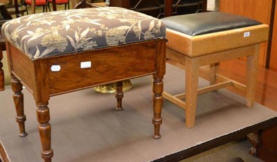 Lot 625 - Two music stools