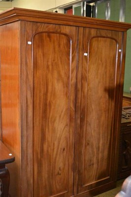 Lot 626 - 19th century mahogany double wardrobe