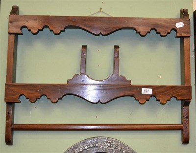 Lot 637 - Fruitwood spoon rack