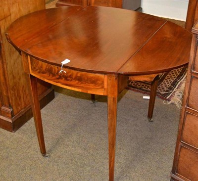 Lot 644 - A 19th century mahogany inlaid Pembroke table