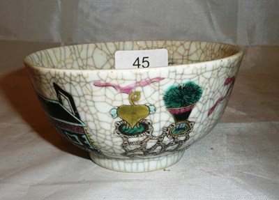 Lot 45 - Chinese finger bowl with description (in Chinese) attached