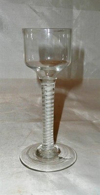 Lot 47 - An 18th century opaque twist wine glass