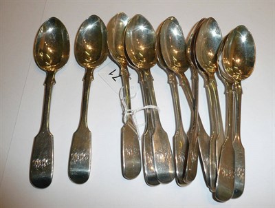 Lot 71 - A set of twelve Victorian silver teaspoons, London 1881
