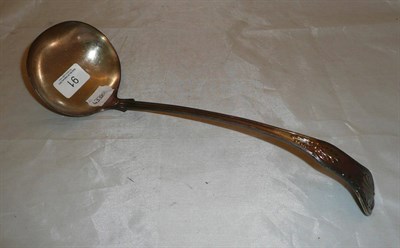 Lot 91 - Silver king's pattern soup ladle, Sheffield 1902
