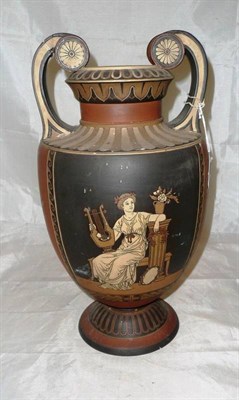 Lot 152 - A Mettlach Greek style vase (a.f.)