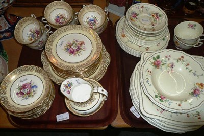 Lot 169 - Royal Doulton 'Gleneagles' part tea and dinnerwares and a Hammersley & Co floral decorated tea...