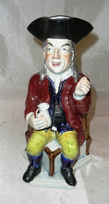 Lot 170 - A Prattware toby jug (a.f.)