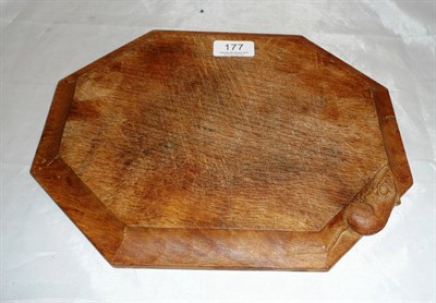 Lot 177 - A Thompson of Kilburn oak breadboard