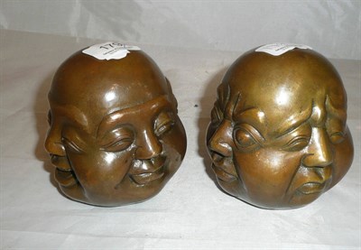 Lot 179 - Pair of Buddha heads