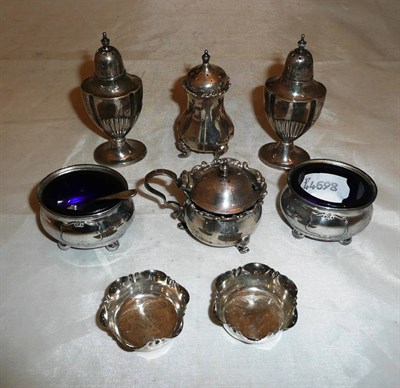 Lot 195 - Silver condiments