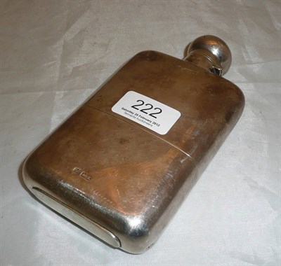 Lot 222 - A George V silver hip flask, Chester 1923