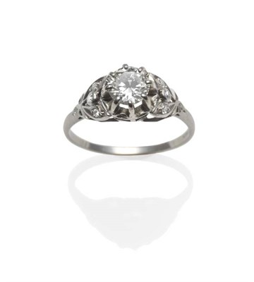 Lot 278 - A Diamond Solitaire Ring, circa 1920, an old brilliant cut diamond in a white claw setting,...