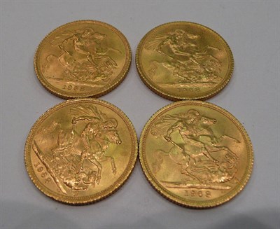 Lot 237 - Four full sovereigns 1968