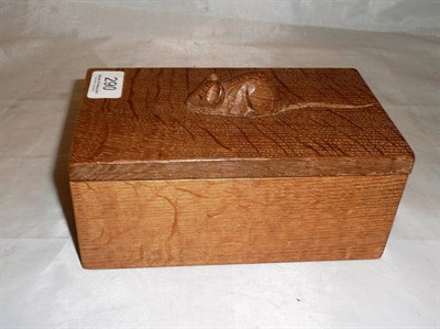 Lot 290 - A Thompson of Kilburn oak box and cover