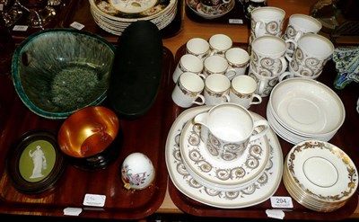 Lot 294 - A Japanese studio pottery bowl, Wedgwood coffee cans and saucers and eight piece Susie Cooper...