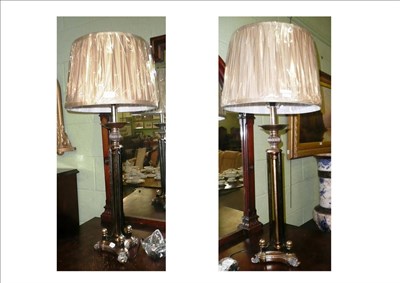 Lot 373 - Pair of table lamps and shades