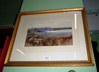 Lot 414 - Coastal scene watercolour by Albert George Strange, signed and dated 1890