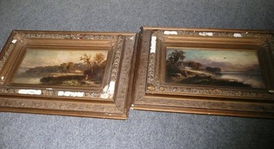 Lot 416 - Pair of oils, Tom Seymour, Country Scenes (damage to one canvas and to frames)