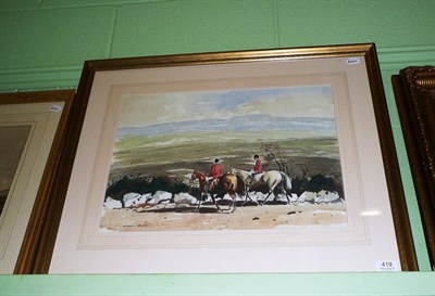 Lot 419 - Bramham Moor at Weeton Whim', watercolour by William Norman Gaunt, signed