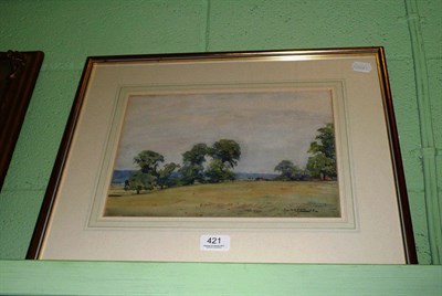 Lot 421 - F Lawson, landscape with trees, watercolour, signed