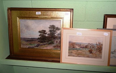 Lot 424 - J Ulric Welmsley, two landscapes, watercolours, both signed