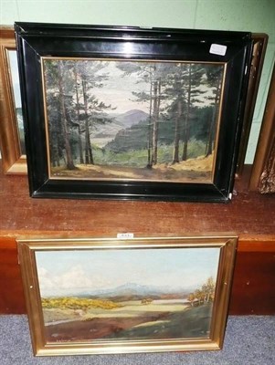 Lot 433 - Attributed David Young Cameron, oil on canvas and three other oils