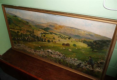 Lot 436 - Gerald Hodgson, oil on canvas landscape