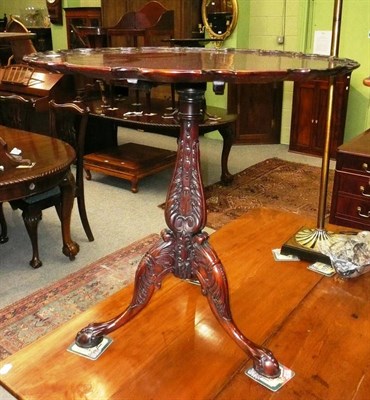 Lot 478 - Reproduction mahogany tripod table