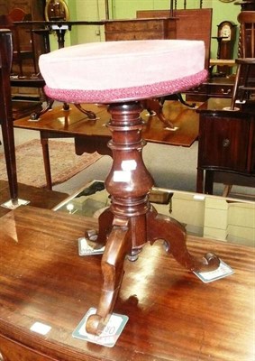 Lot 486 - Mahogany piano stool