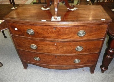 Lot 487 - 19th century mahogany three height chest