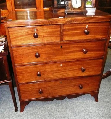 Lot 500 - A 19th century mahogany four height chest