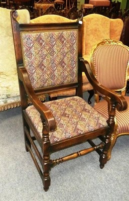 Lot 507 - Reproduction oak armchair