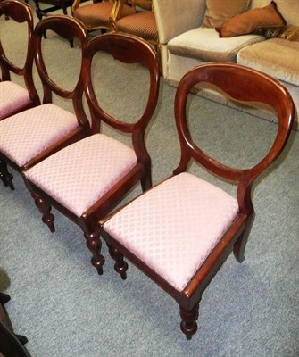 Lot 510 - A set of eight Victorian mahogany balloon back dining chairs