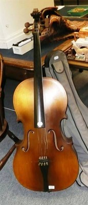 Lot 519 - A Czech violincello with bow in soft case