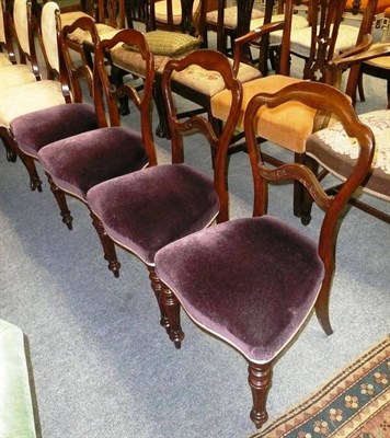 Lot 524 - Four Victorian dining chairs