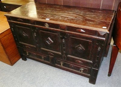 Lot 541 - An oak fielded panel coffer