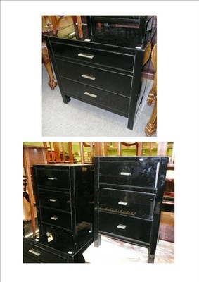 Lot 551 - Three black Perspex cabinets (a.f.)