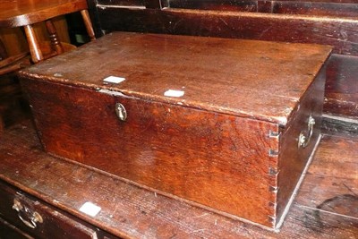 Lot 558 - An oak bible box