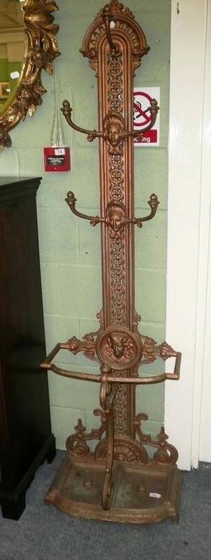 Lot 597 - A cast iron hat stand