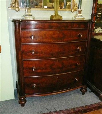 Lot 614 - Victorian mahogany chest of drawers