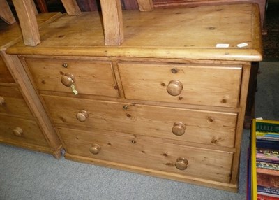 Lot 684 - Pine three height chest of drawers