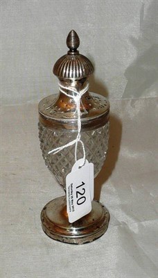 Lot 120 - Continental silver mounted caster