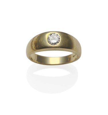 Lot 346 - An 18 Carat Gold Diamond Solitaire Ring, a round brilliant cut diamond drill set within a...