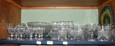 Lot 239 - Stuart cut glass ware, glass bowl, Webb Corbett cut glass ware, drinking glasses and other items