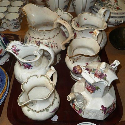 Lot 261 - Tray of English 19th century jugs