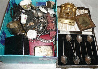 Lot 276 - Assorted costume jewellery including Mexican and other silver jewellery, earrings, miser purse,...