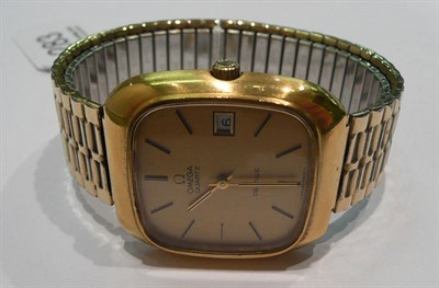 Lot 283 - A gents steel and gilt Omega wristwatch, De Ville